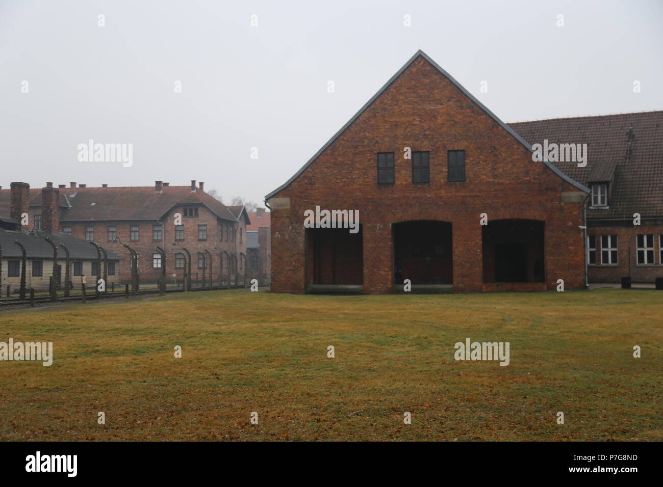 Camp de concentration allemand d'Auschwitz, Pologne Banque D'Images