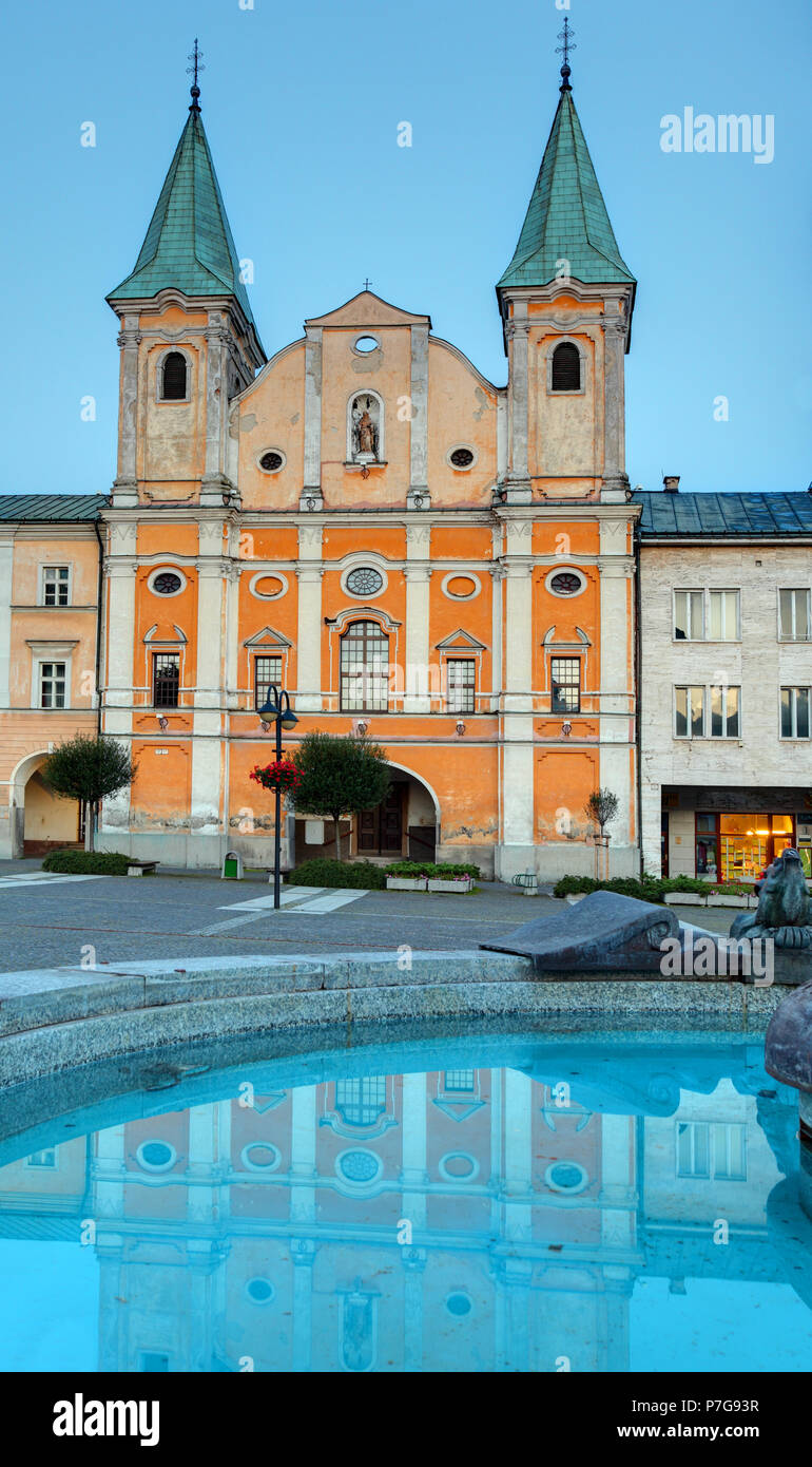 La ville de Zilina - Slovaquie, Marianske Square Banque D'Images