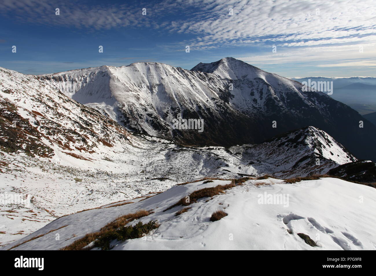 Paysage d'hiver - Rohace en Slovaquie à jour Banque D'Images