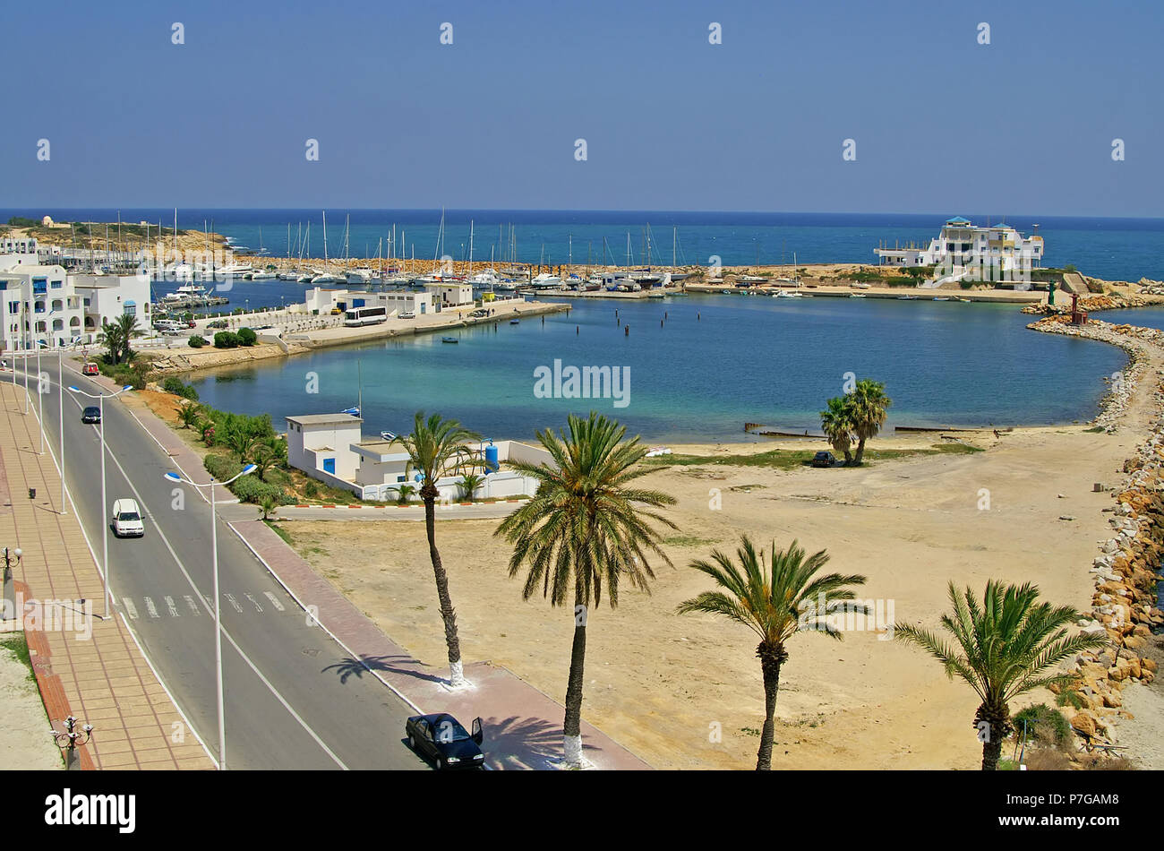 Quay à Monastir, Tunisie Banque D'Images