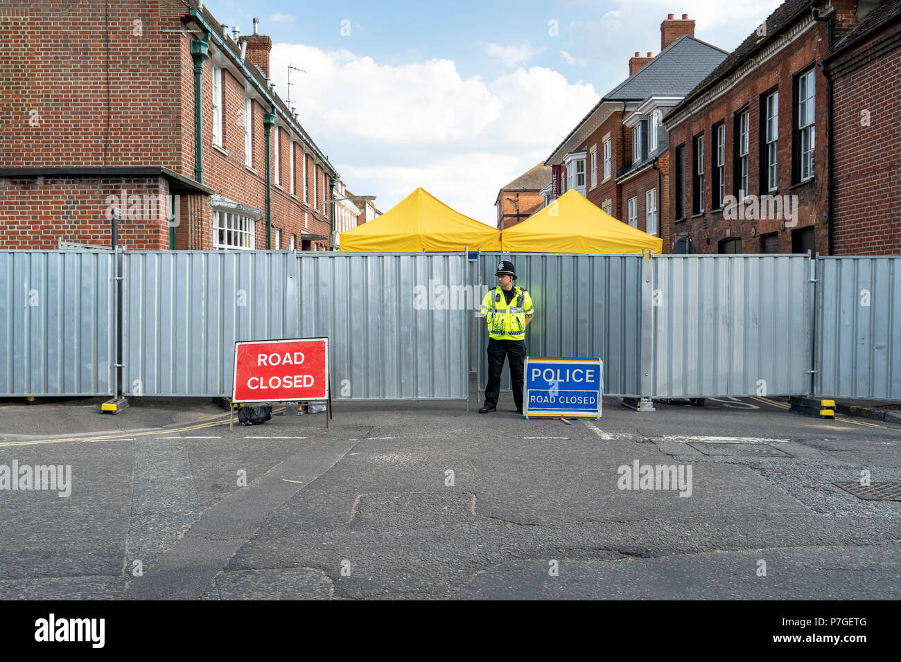 Policier en service Salisbury Banque D'Images