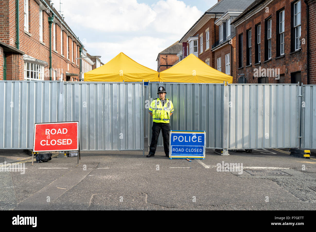 Policier en service Salisbury Banque D'Images