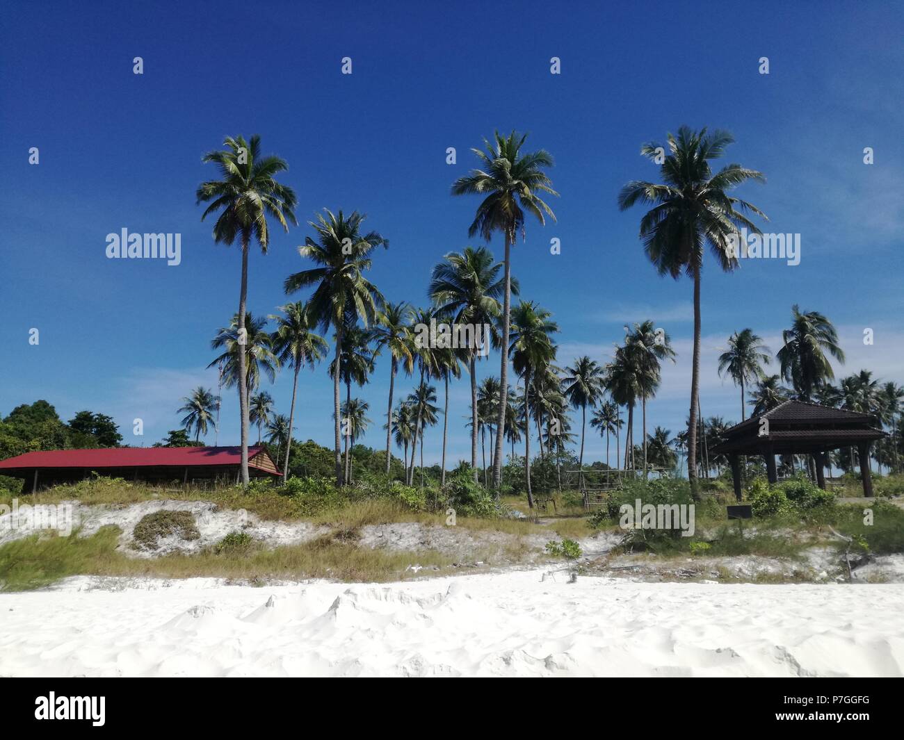 Belle plage de l'île de Koh Rong Sanloem, Cambodge Banque D'Images