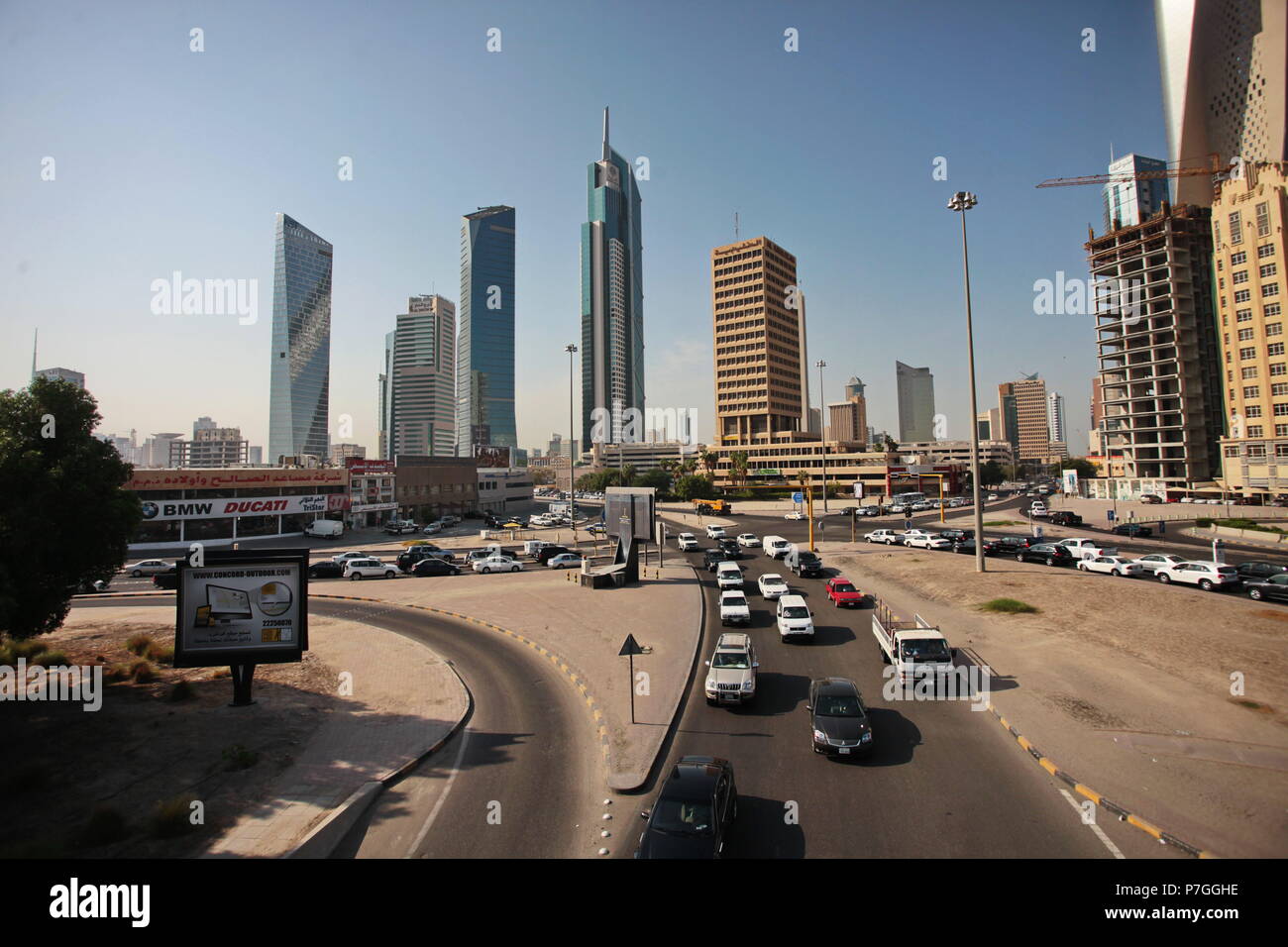 La ville de Koweït, Koweït - 12 novembre 2013 : l'horizon de la ville de Koweït, Moyen-Orient Banque D'Images