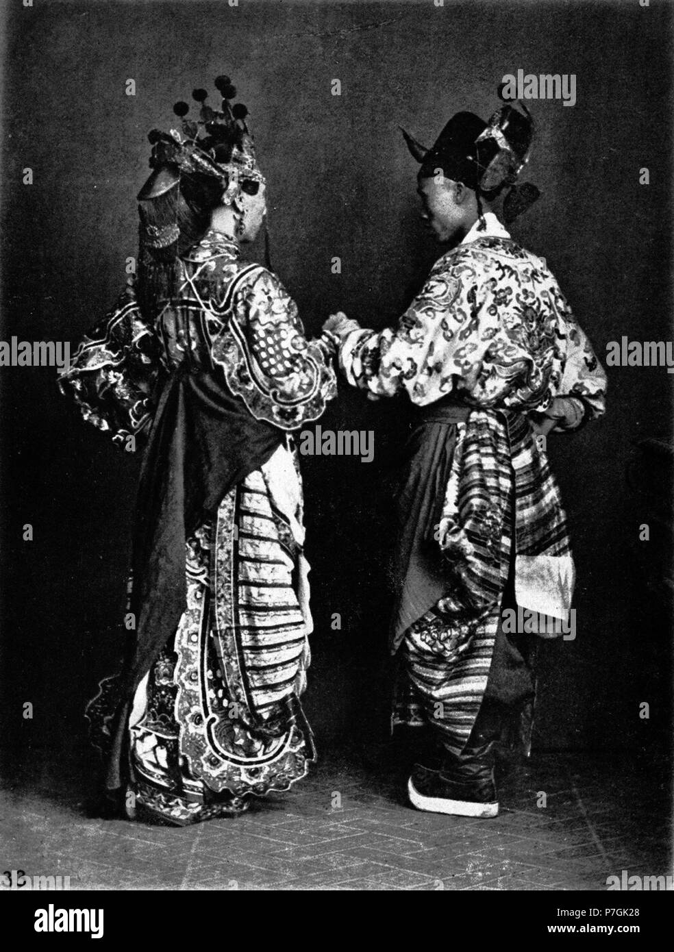 Anglais : photographie de John Thomson. Voir détail sur le lien ci-dessous. 中文 : 演員 . Avant 1898 282 acteurs autochtones Banque D'Images