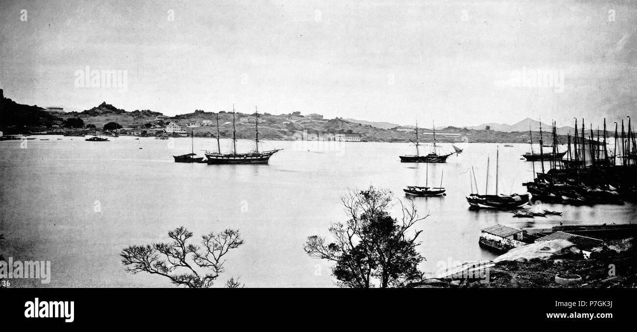 Anglais : le port de Kulangsu (maintenant 141) Île c. 1870. Photographie de John Thomson. Voir détail sur le lien ci-dessous. Avant 1898 237 1 KULANGSU Banque D'Images