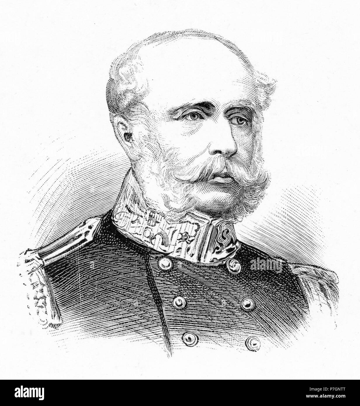 Gravure de Sir Dominick Daly (1798 - 1868) Le gouverneur de l'Île du Prince Édouard et plus tard gouverneur de l'Australie du Sud. À partir de l'Atlas pittoresque d'Australasie Vol 2, 1886 Banque D'Images