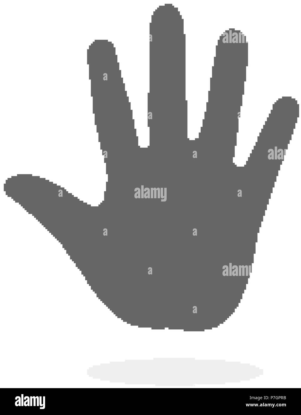 Palm adolescent isolé sur fond blanc. Thénar illustration symbole simple Illustration de Vecteur