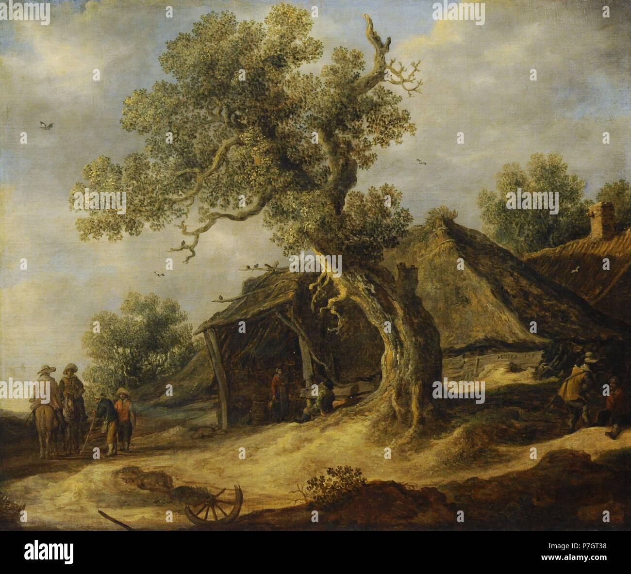 Jan van Goyen (1596-1656). Peintre hollandais. Paysage avec et de Chêne, 1634. Le Musée de l'Ermitage. Saint Petersburg. La Russie. Banque D'Images