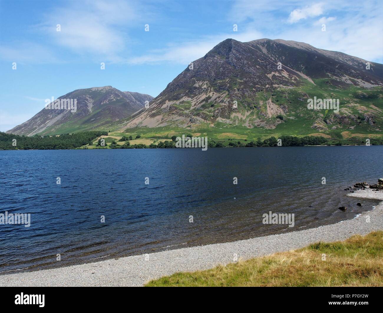 Grasmoor et Whiteside de partout Crummock Water, Parc National de Lake District, Cumbria, Royaume-Uni Banque D'Images