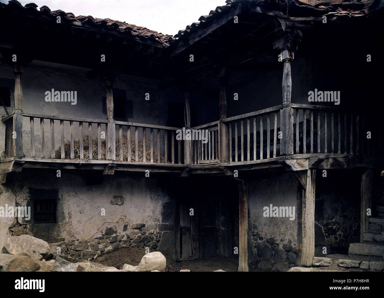 VALLE DE VALDEON-CASA TIPICA. Emplacement : LOS PICOS DE EUROPA, PROVINCIA, Leon, ESPAGNE. Banque D'Images