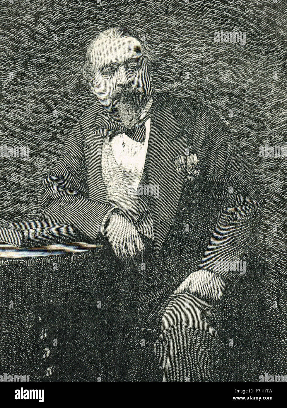 Napoléon III, empereur de France, Charles Louis Napoléon Bonaparte, empereur du second Empire, 1852-70, premier président de la France, et le seul président de la deuxième république Française Banque D'Images