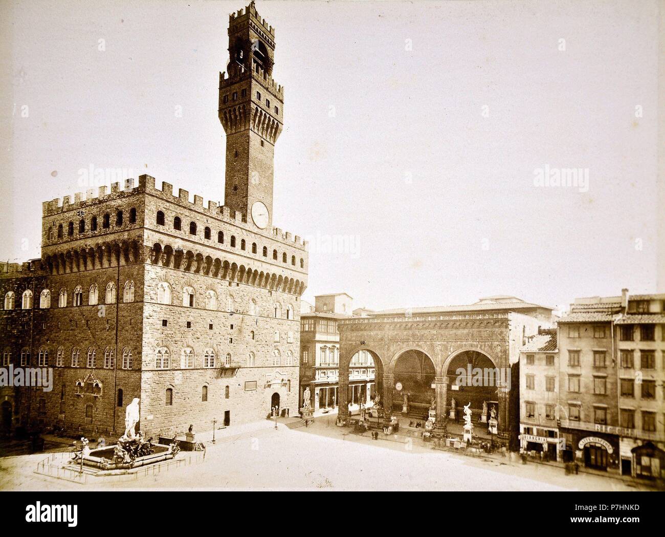 Firenze. La Piazza della Signoria. Banque D'Images