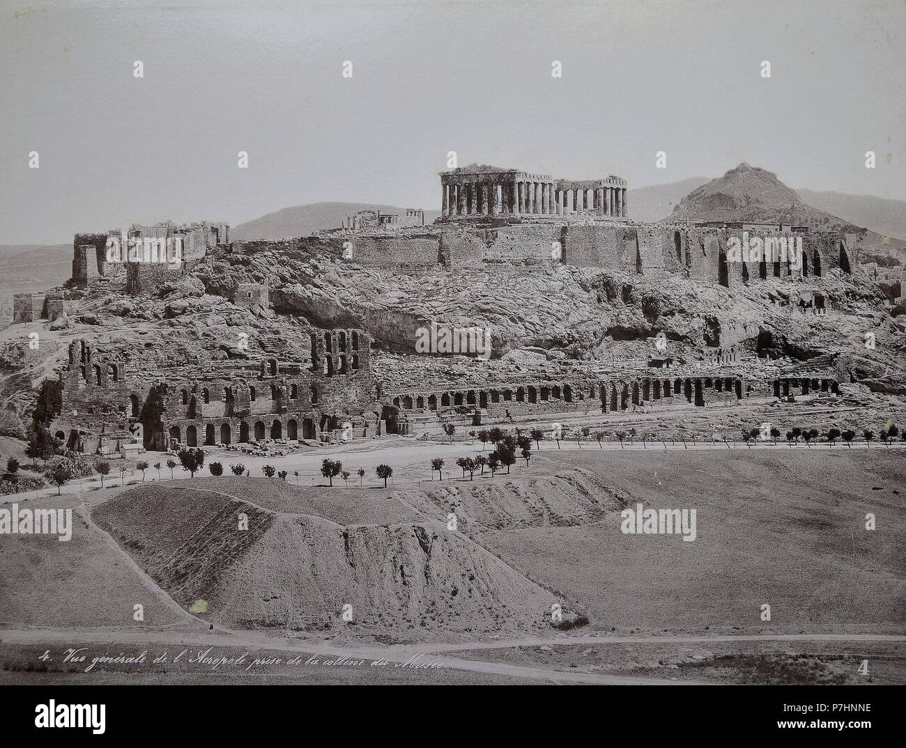 Vue générale de l'Acropole prise de la Colline du Musée. Banque D'Images