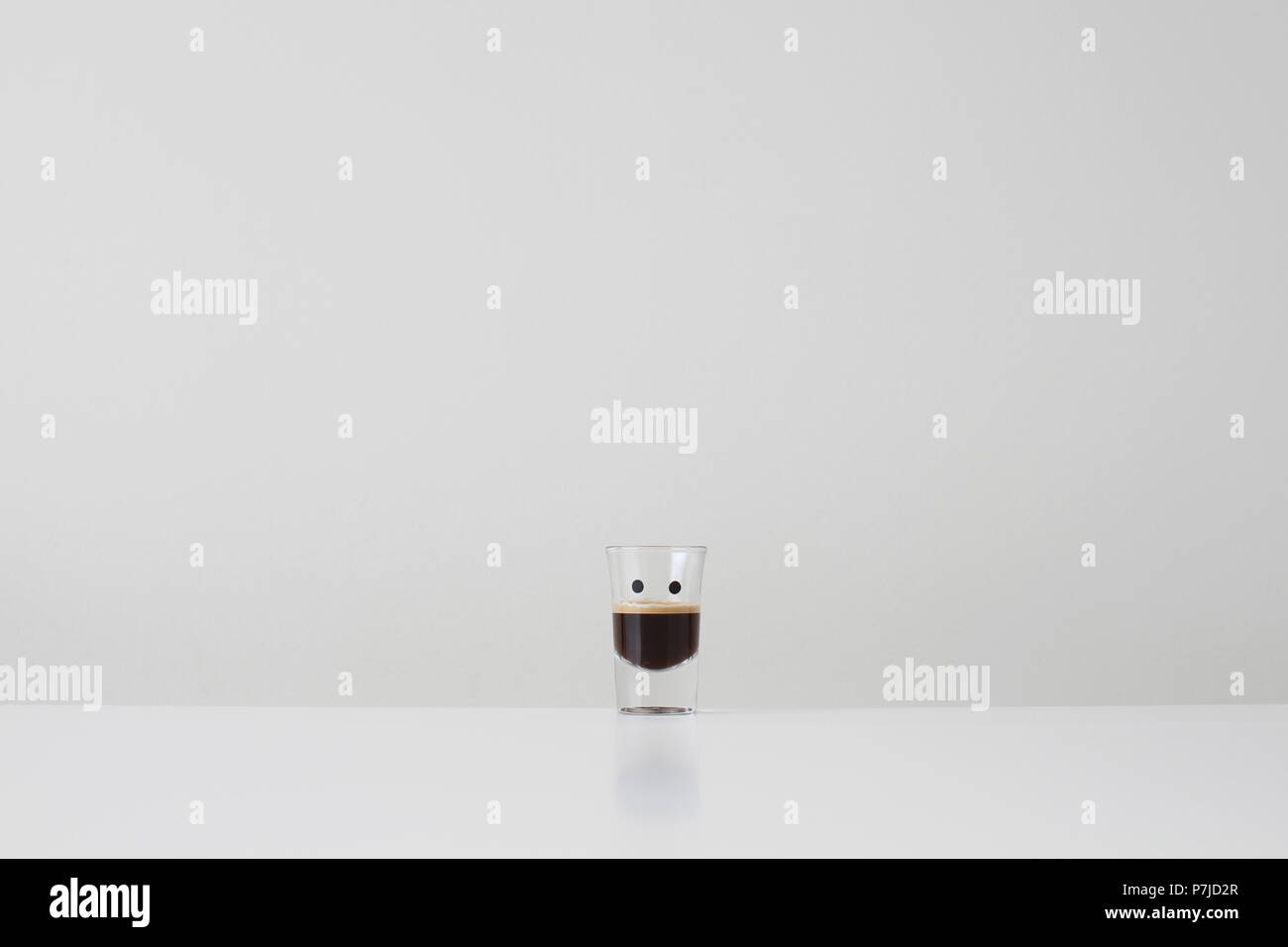 Café Espresso avec un smiley Banque D'Images