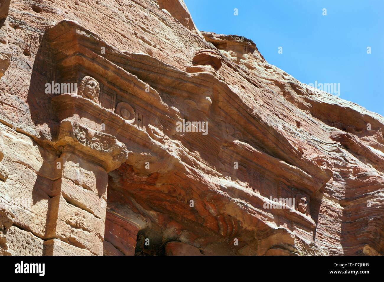 Petra. Enclave archéologique importante en Jordanie. Nabateo Capital del Antiguo reino. Banque D'Images