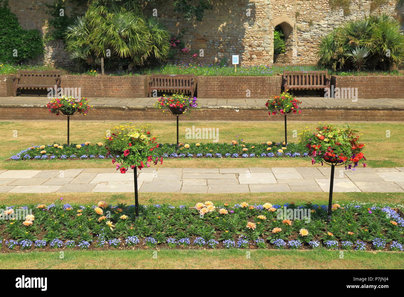 Les Jardins de la ville de Connaught Sidmouth dans l'est du Devon. Ils ont été nommé d'après le duc de Connaught, le troisième fils de la reine Victoria Banque D'Images