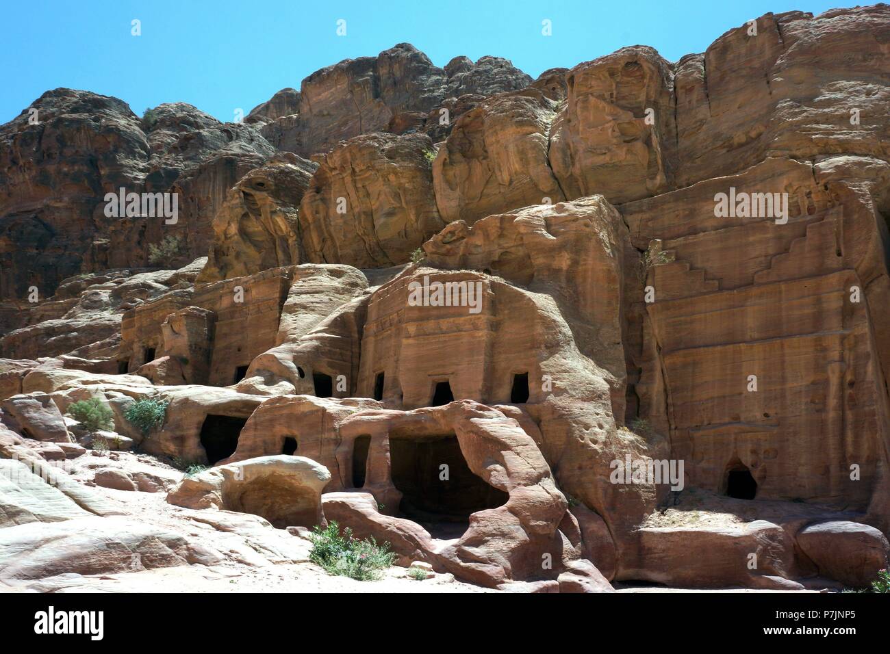 Petra. Enclave archéologique importante en Jordanie. Nabateo Capital del Antiguo reino. Banque D'Images