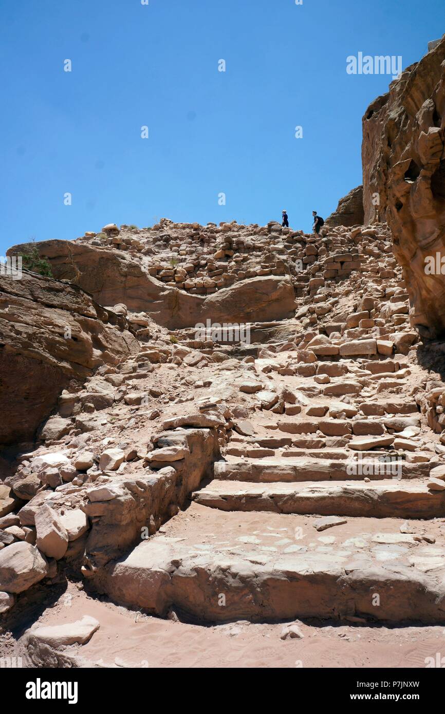 Petra. Enclave archéologique importante en Jordanie. Nabateo Capital del Antiguo reino. Banque D'Images