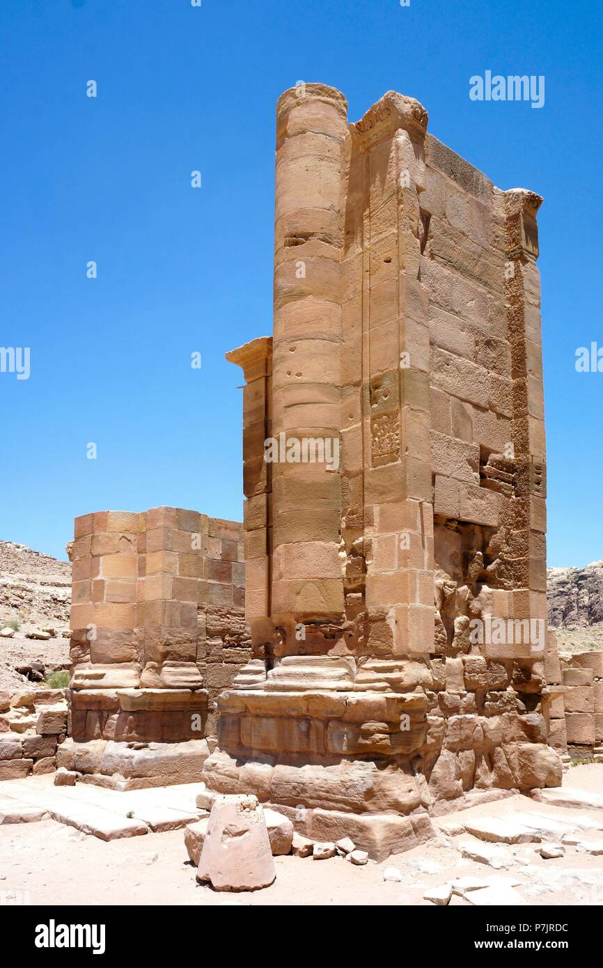 Petra. Enclave archéologique importante en Jordanie. Nabateo Capital del Antiguo reino. Banque D'Images