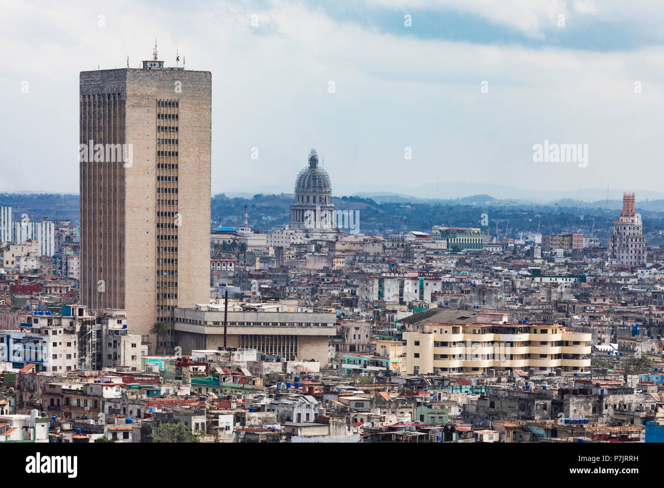 La Vieille Havane cityscape avec le Capitole, La Havane, Cuba. Banque D'Images