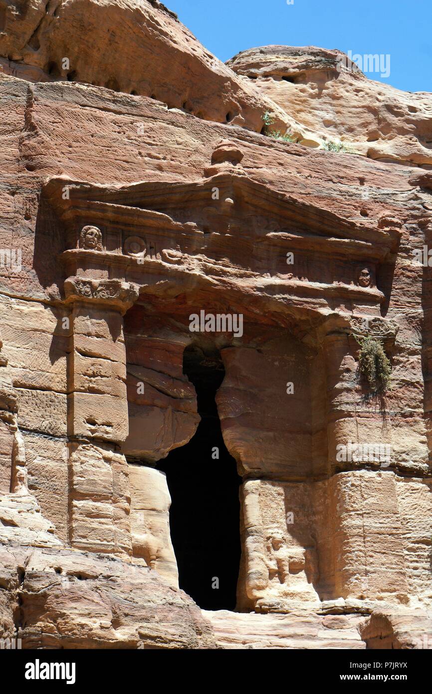 Petra. Enclave archéologique importante en Jordanie. Nabateo Capital del Antiguo reino. Banque D'Images