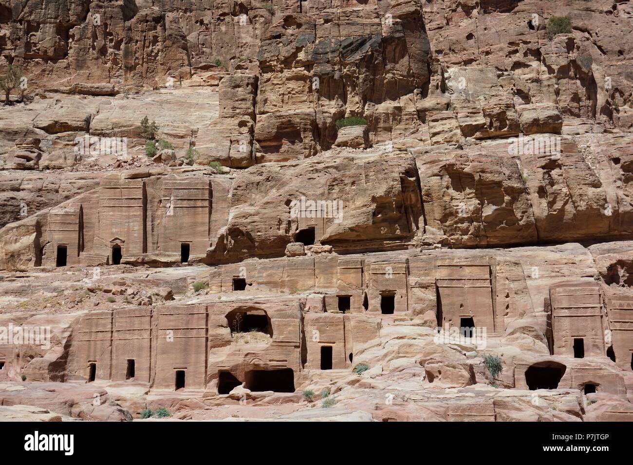 Petra. Enclave archéologique importante en Jordanie. Nabateo Capital del Antiguo reino. Banque D'Images