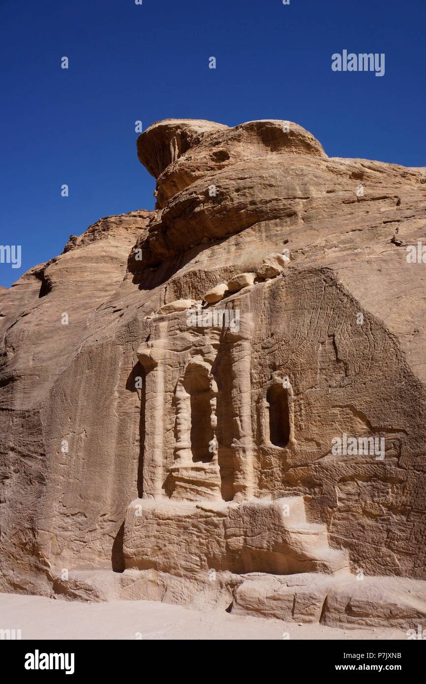 Petra. Enclave archéologique importante en Jordanie. Nabateo Capital del Antiguo reino. Banque D'Images