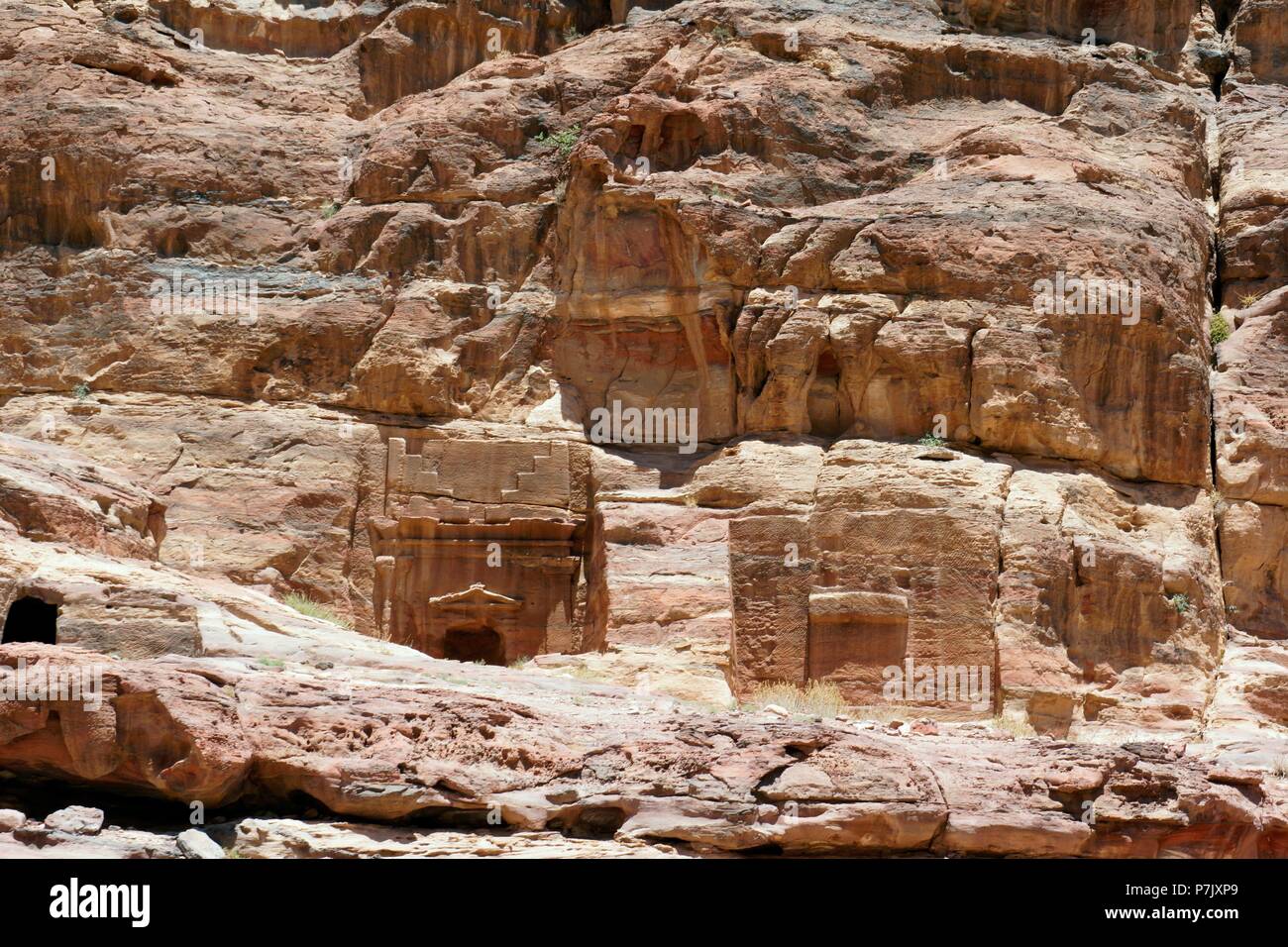 Petra. Enclave archéologique importante en Jordanie. Nabateo Capital del Antiguo reino. Banque D'Images