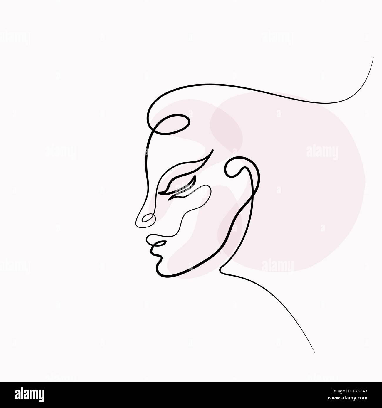 Abstract woman face Illustration de Vecteur