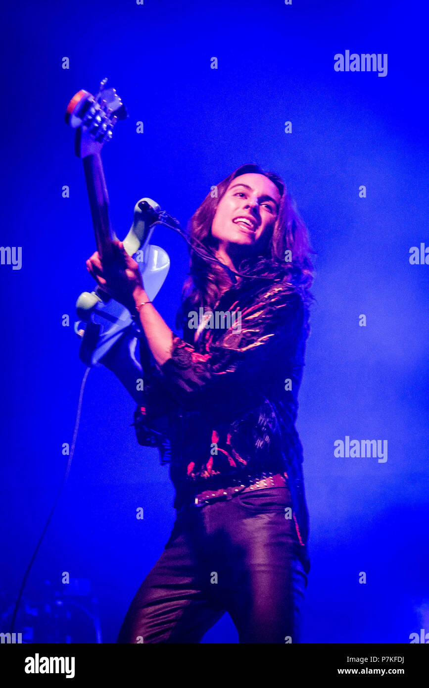 Toronto, Ontario, Canada. 6 juillet, 2018. Amrican rock band 'Greta Van Fleet' effectué sold out show à Rebel club à Toronto, Ontario. Membres du groupe : JOSH KISZKA, JAKE KISZKA KISZKA, SAM, DANNY WAGNER Crédit : Igor Vidyashev/ZUMA/Alamy Fil Live News Banque D'Images