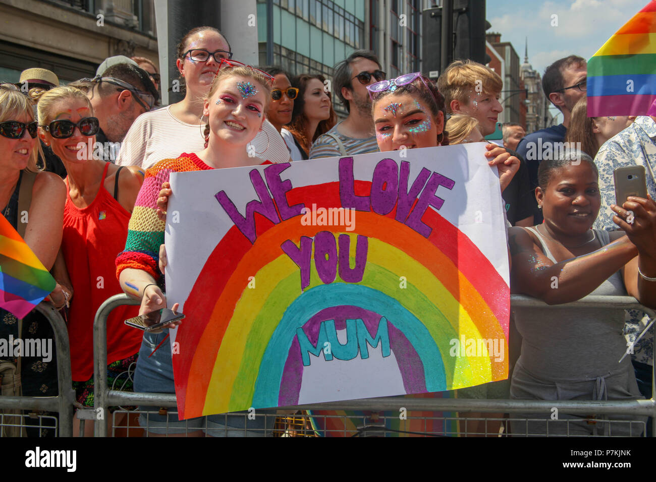 Londres, Royaume-Uni. 7 juillet 2018. La fierté de Londres Participants Crédit : Alex Cavendish/Alamy Live News Banque D'Images