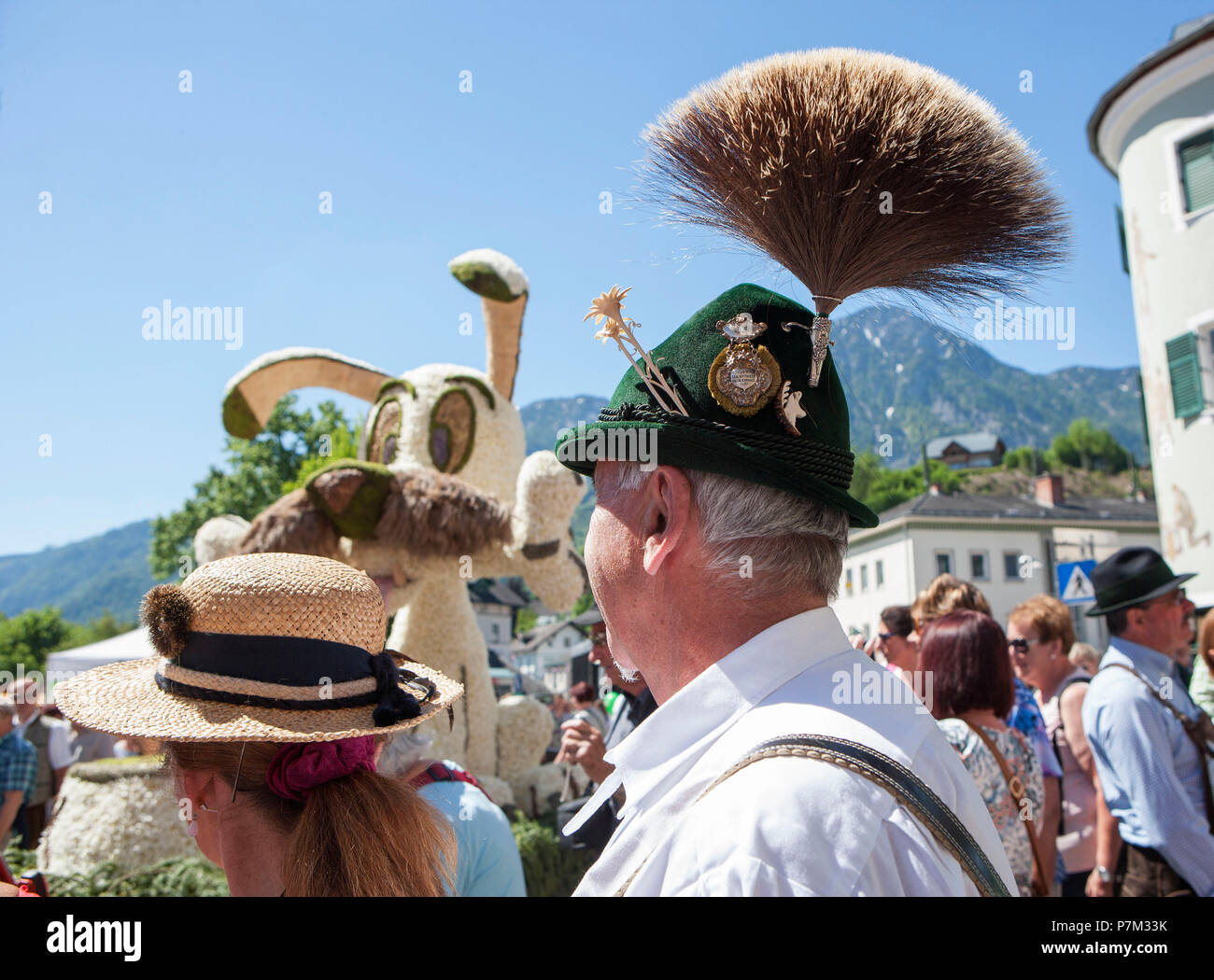 L'Autriche, la Styrie, le Salzkammergut styrien, Salzkammergut, Ausseerland, Bad Aussee, Fête des Jonquilles, Banque D'Images