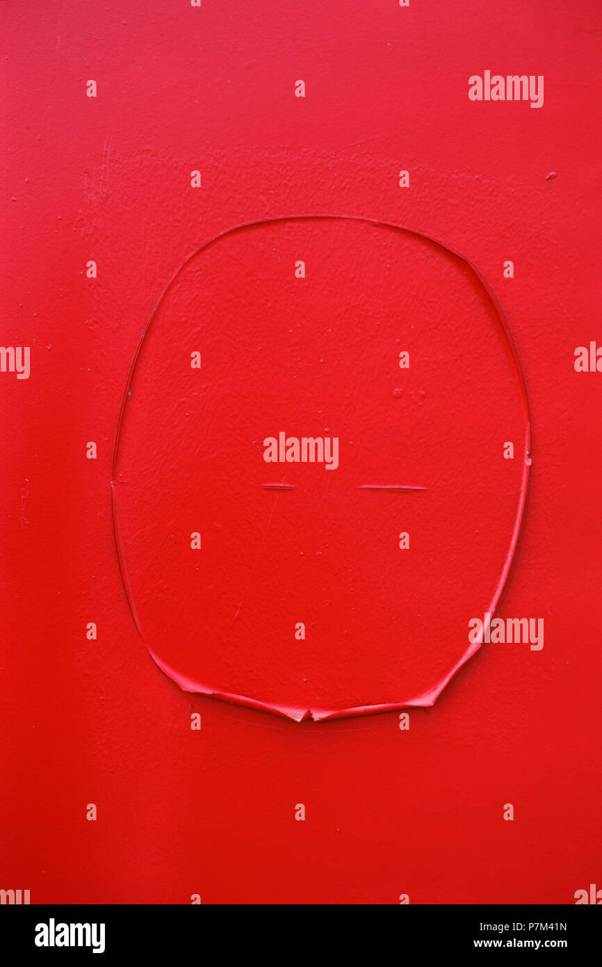 Close-up d'une forte intensité de couleur et peinture écaillée de couleur. Banque D'Images Close-up d'une forte intensité de couleur et peinture écaillée de couleur. Banque D'Images