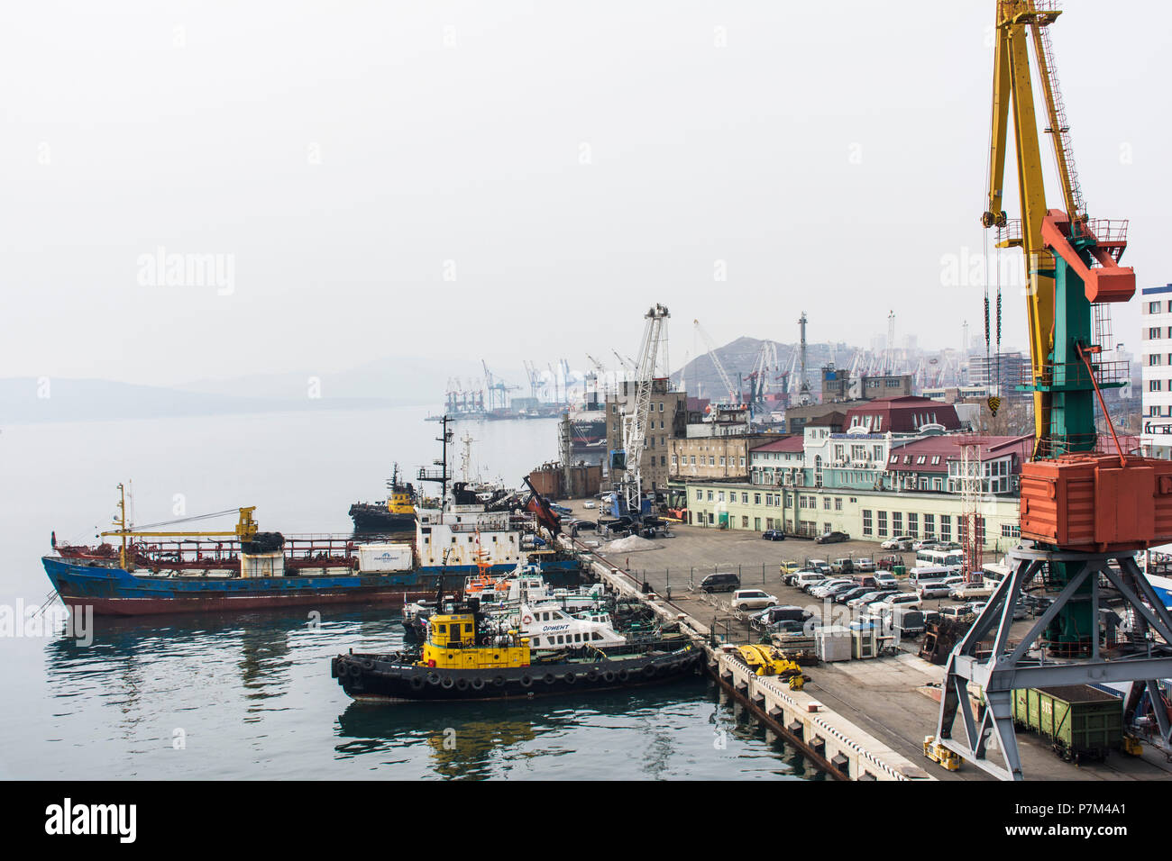 Zone portuaire de ? ?Vladivostok en russie Banque D'Images
