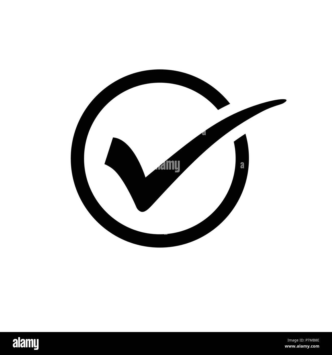 Coche ou cochez signer dans la case. Facilement modifiable, colorable 8 icône vecteur EPS isolé sur fond transparent, la variante n° 4. Illustration de Vecteur