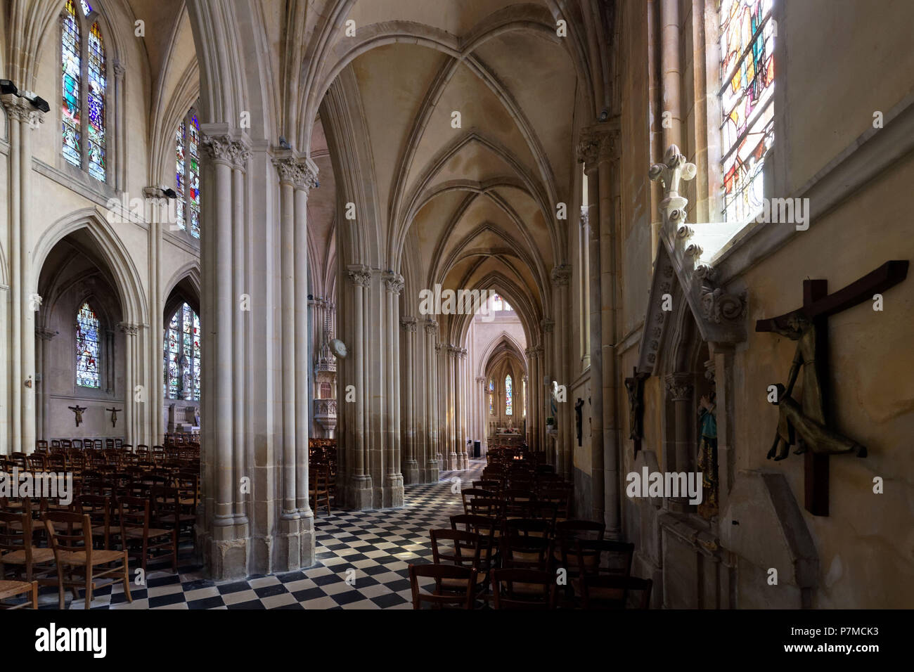 France, Calvados, Pays d' Auge, Villers sur Mer, église St Martin Banque D'Images