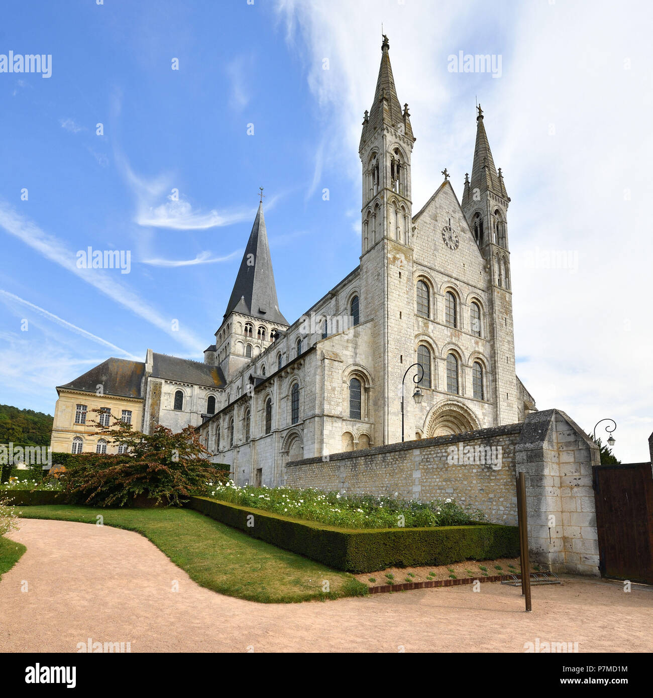 France, Seine Maritime, Saint Martin de Boscherville, Saint-Georges de Boscherville abbaye du 12e siècle Banque D'Images
