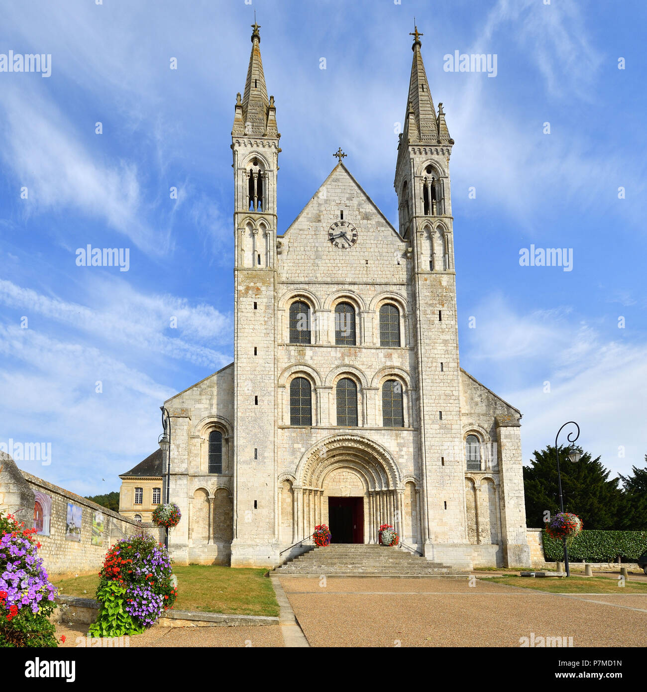 France, Seine Maritime, Saint Martin de Boscherville, Saint-Georges de Boscherville abbaye du 12e siècle Banque D'Images
