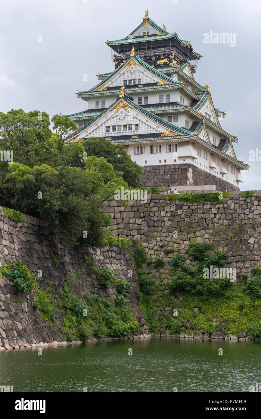 Le Château d'Osaka - Japon Banque D'Images