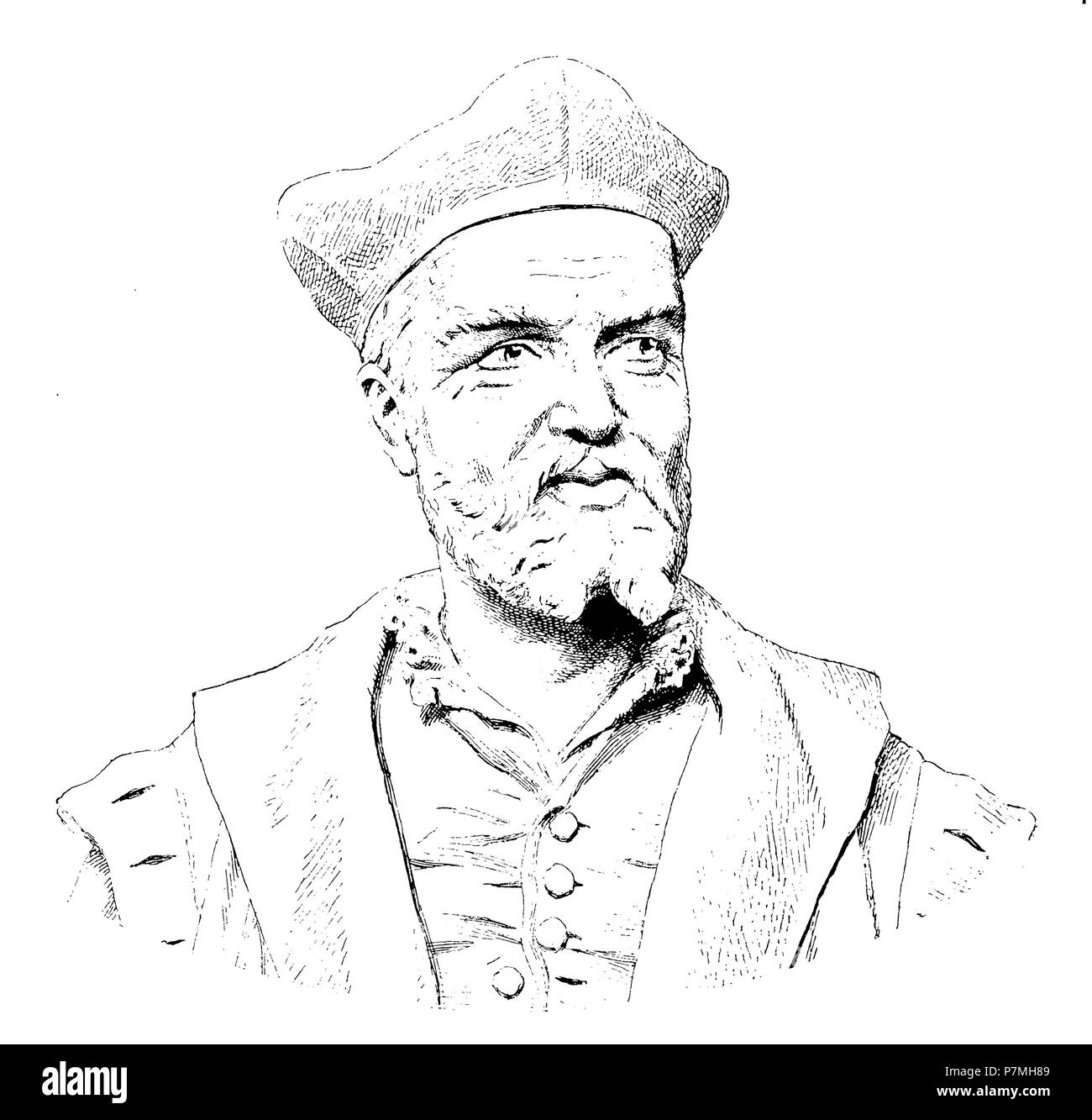 François Rabelais. Buste Portat à Meudon, 1895 Banque D'Images François Rabelais. Buste Portat à Meudon, 1895 Banque D'Images