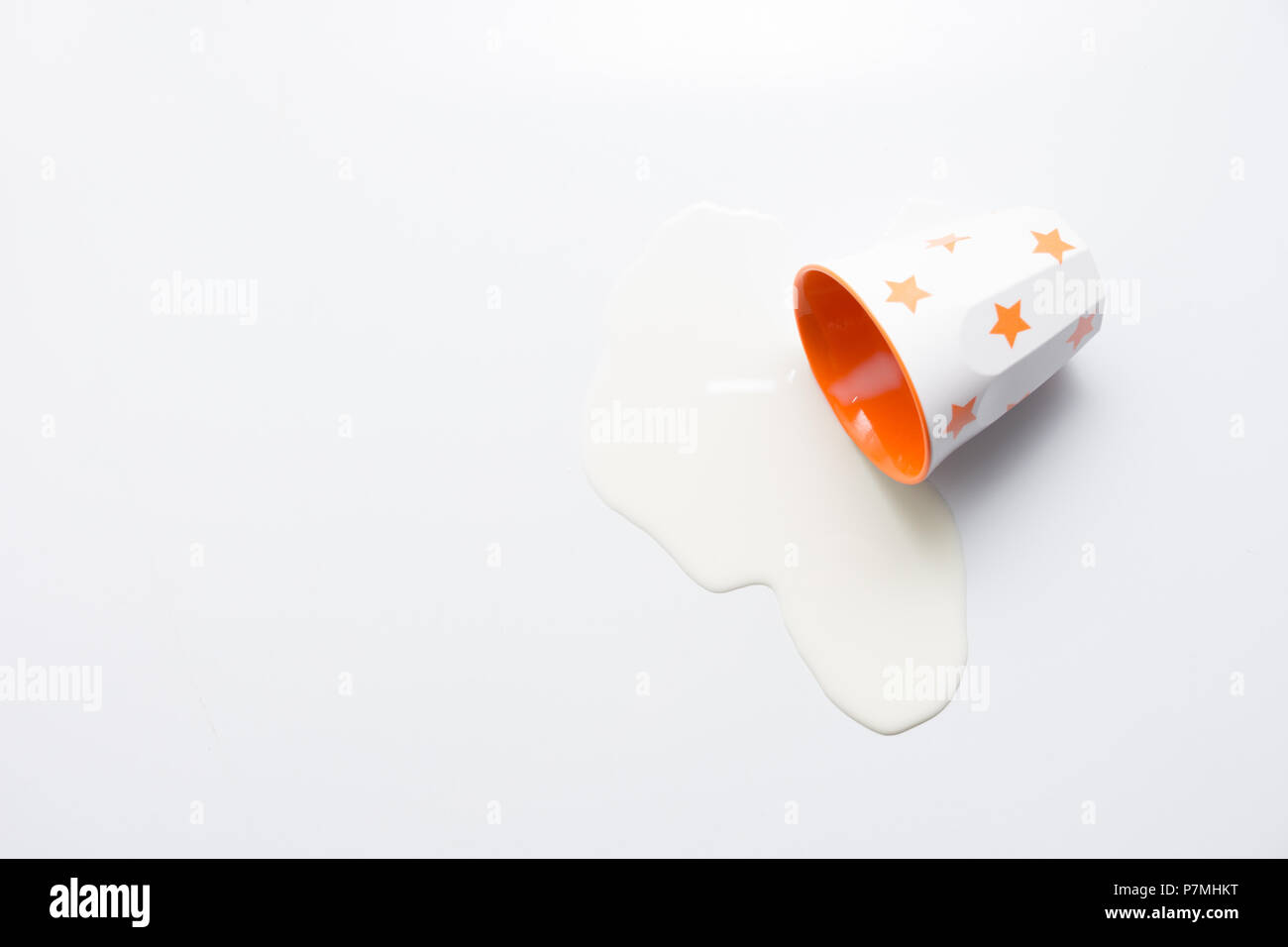 Ne pas pleurer sur le lait renversé Banque D'Images
