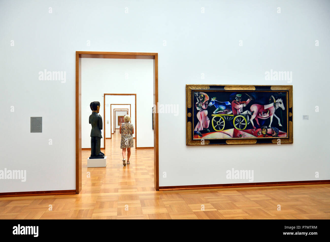 La suisse, Bâle, Musée des beaux-arts Kunstmuseum, le concessionnaire de bovins de Marc Chagall, 1912 Banque D'Images