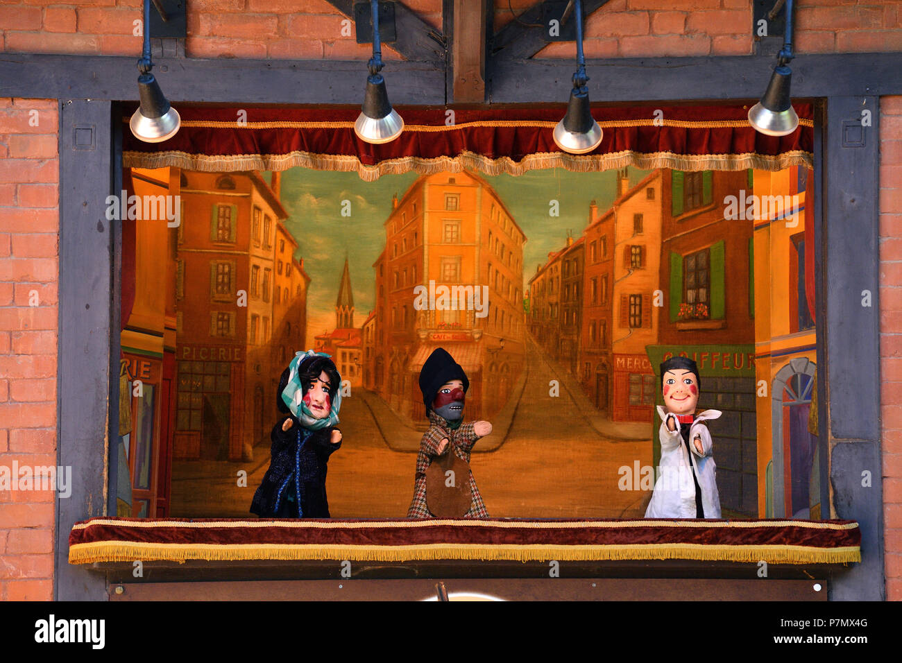 France, Rhône, Lyon, site historique classé au Patrimoine Mondial par l'UNESCO, le Parc de la tête d'Or (parc de la tête d'Or), Guignol Theatre Banque D'Images