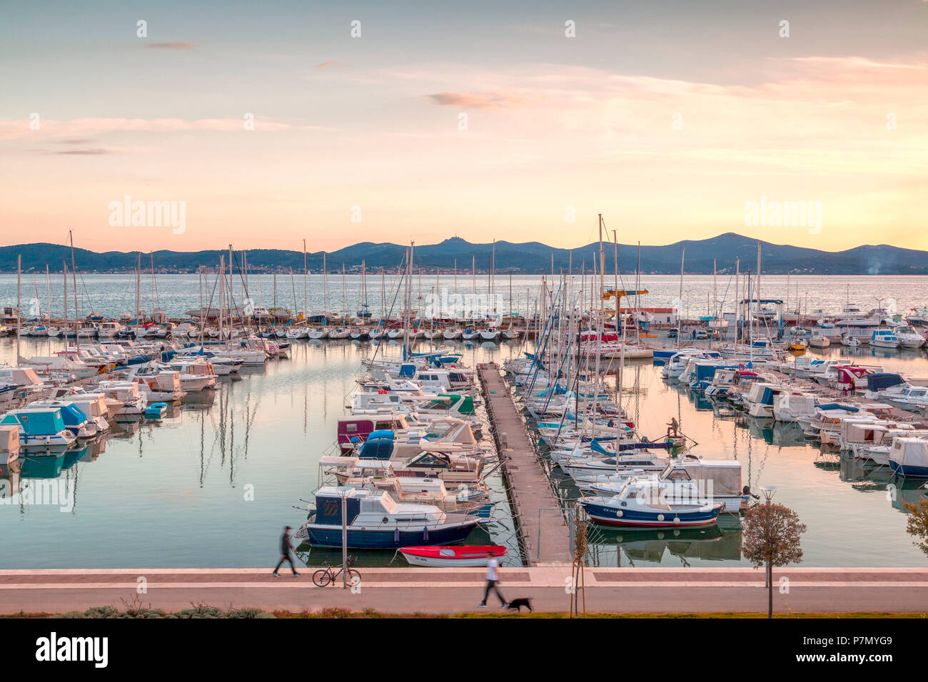 L'Europe, Croatie, Dalmatie du nord, côte dalmate, Zadar, Zara, bateaux du  port de Tankerkomerc Photo Stock - Alamy