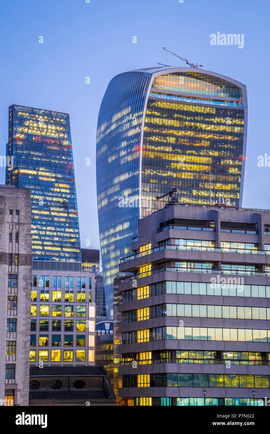 Le quartier financier de Londres. Londres, Royaume-Uni, Banque D'Images