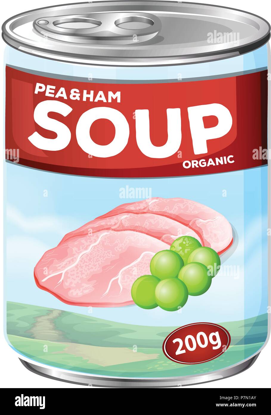 Soupe aux pois et au jambon Banque d'images vectorielles - Alamy