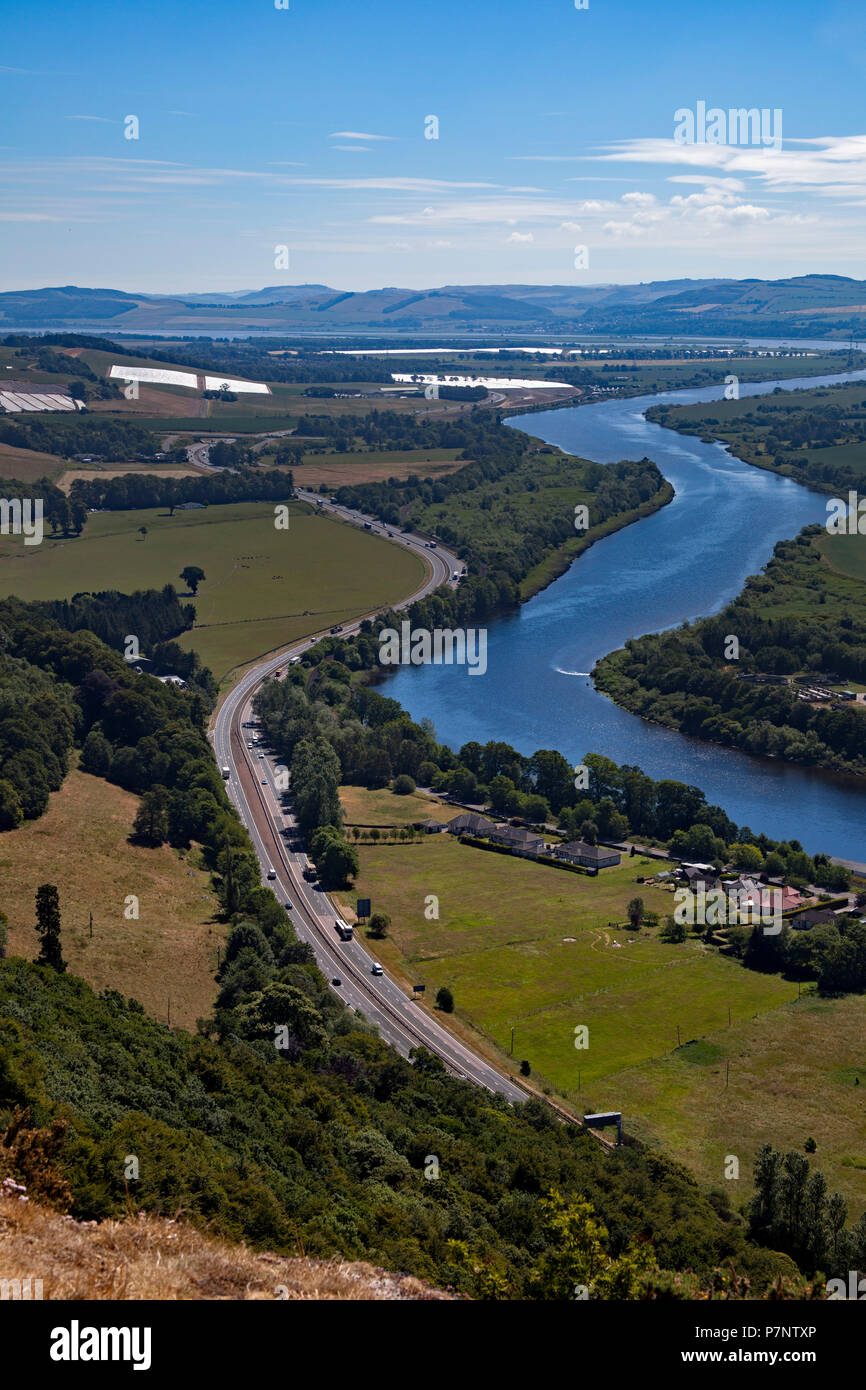 Perth, Écosse, Royaume-Uni, M90 réseau routier de South Queensferry à Perth. Banque D'Images