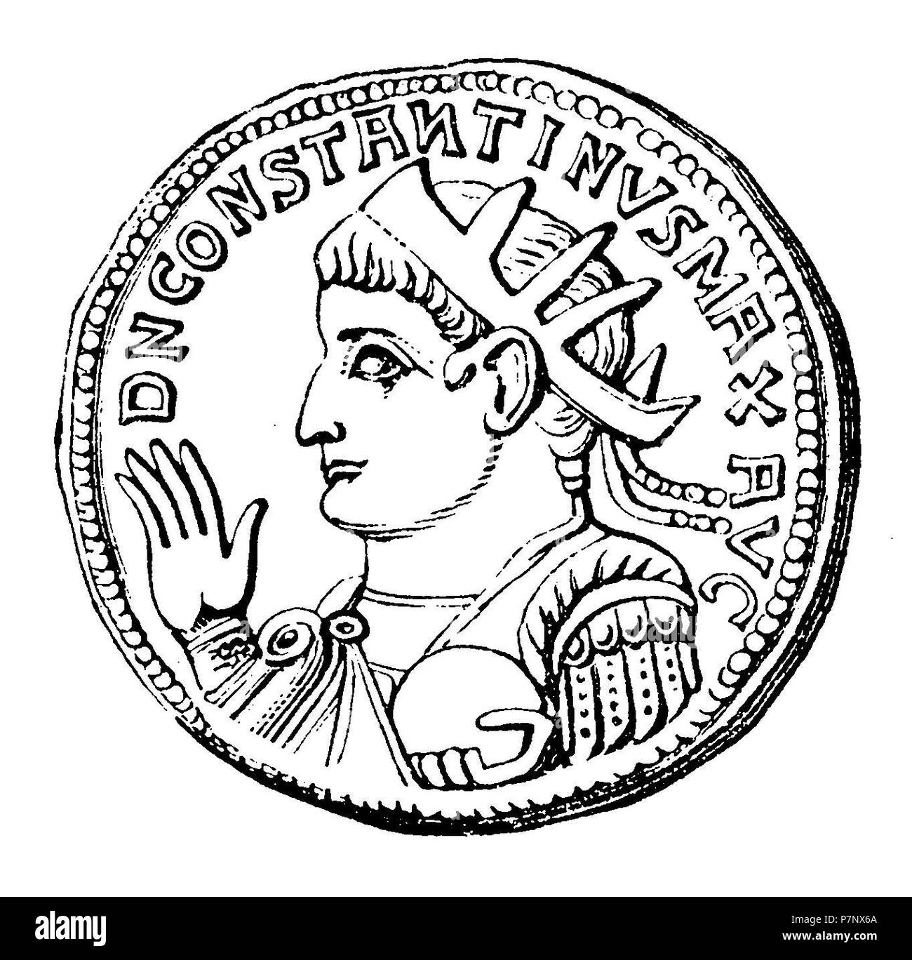 Constantine coin Banque d'images noir et blanc Alamy