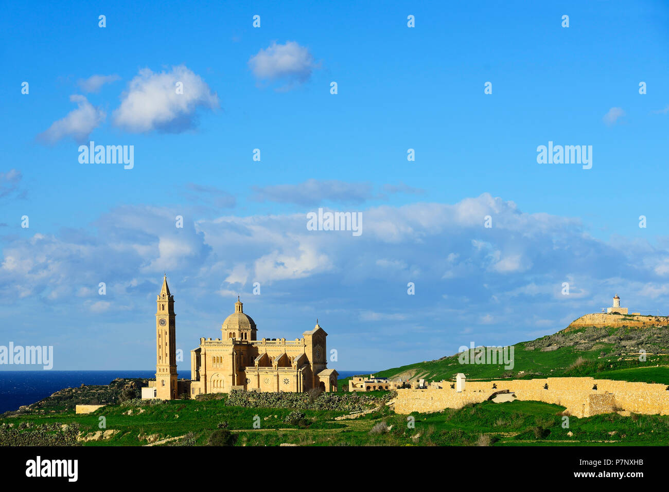 Ta' Pinu Basilique, Gharb, l'île de Gozo, Malte Banque D'Images